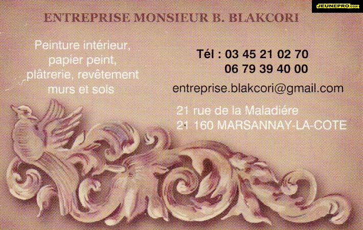 Entreprise Monsieur B. BLAKCORI