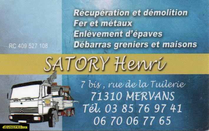 SATORY Henry  récupération 