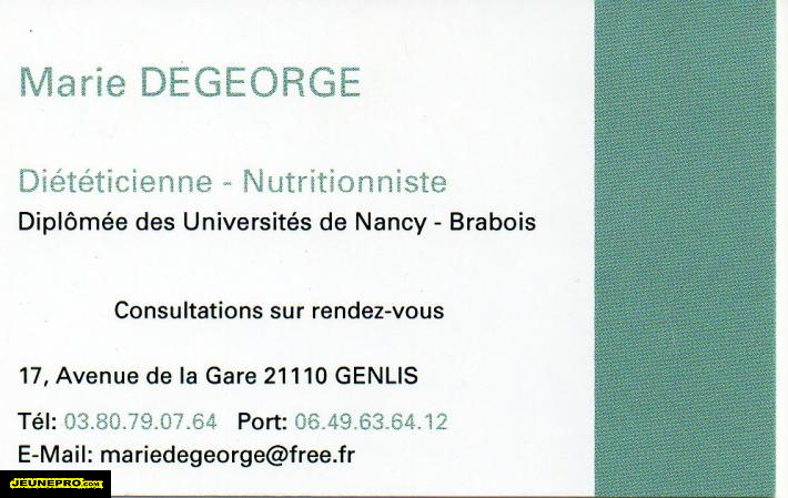 Marie DEGEORGE  diététicienne
