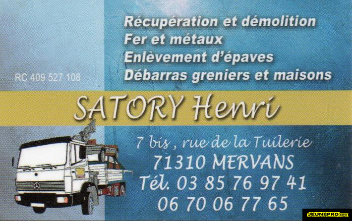 SATORY Henri  Récupération