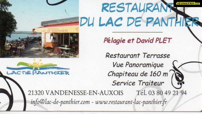 Restaurant du lac de PANTHIER